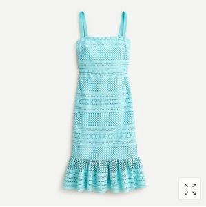 NWT JCrew Geometric Lace Midi Dress